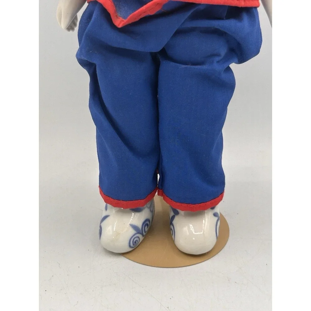 Oriental Porcelain Blue White Red Delft Blue Doll 12